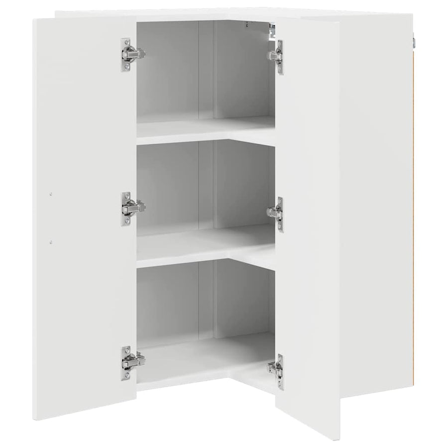 Keukenkast aan de muur met plank Hoogglans wit 57 x 57 x 80 cm