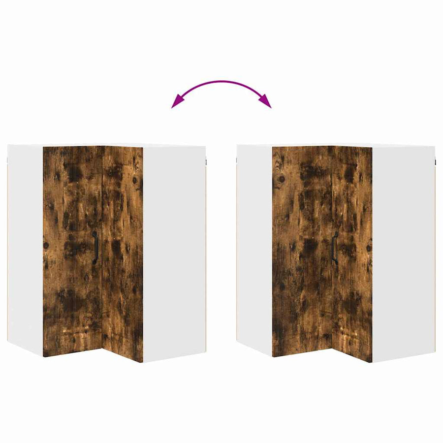 Keukenkast aan de muur met plank Gerookt eiken 57 x 57 x 80 cm
