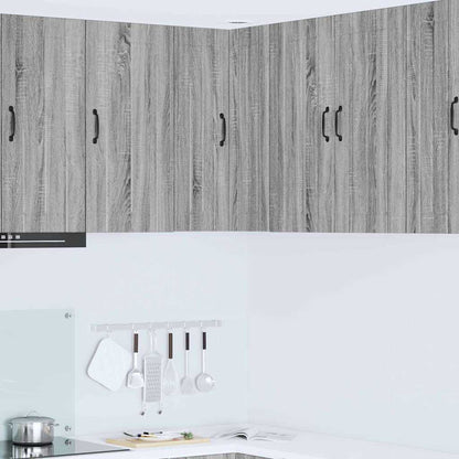 Keukenkast aan de muur met plank Grijs Sonoma 57 x 57 x 80 cm