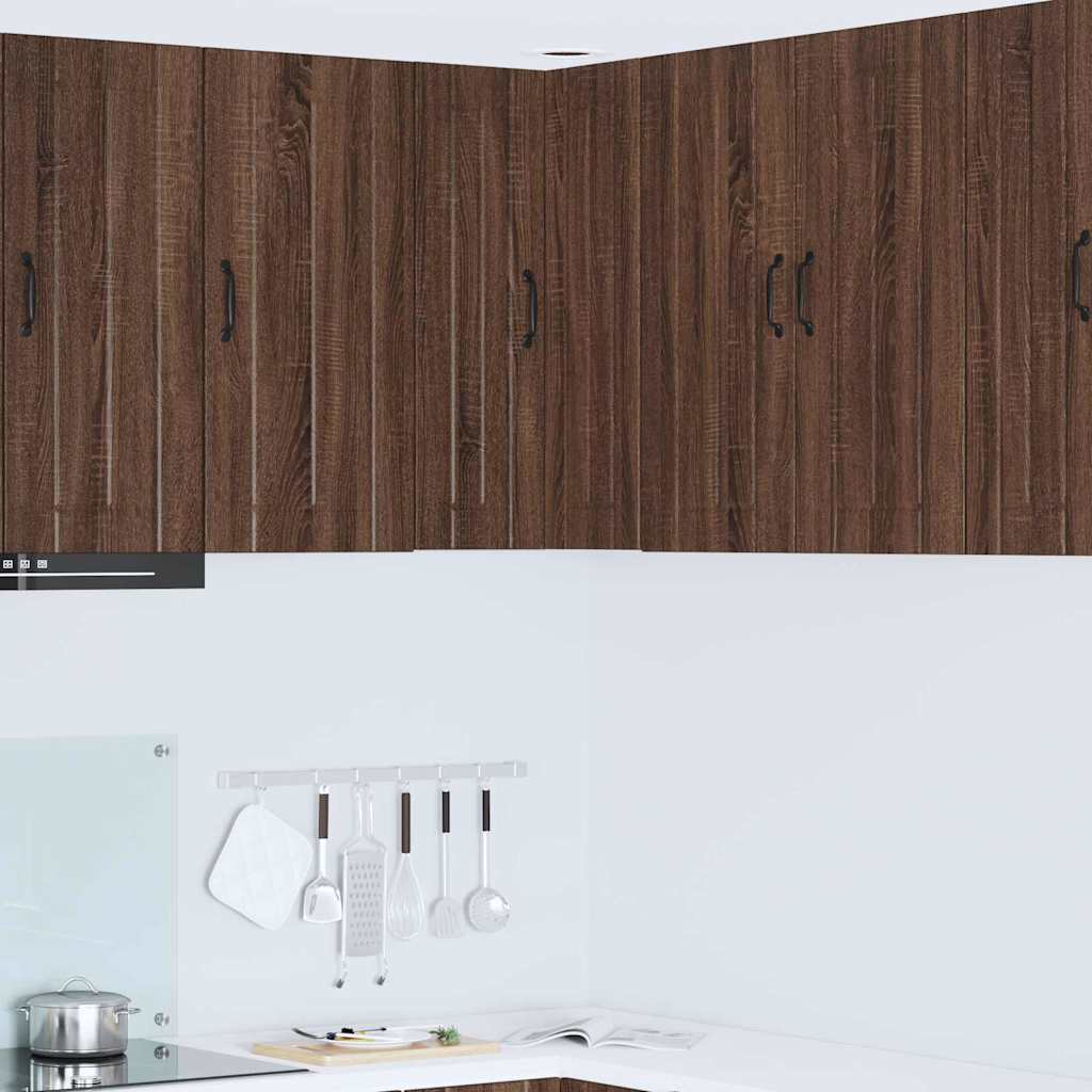 Keukenkast aan de muur Bruin Eiken 57 x 57 x 80 cm Bewerkt hout