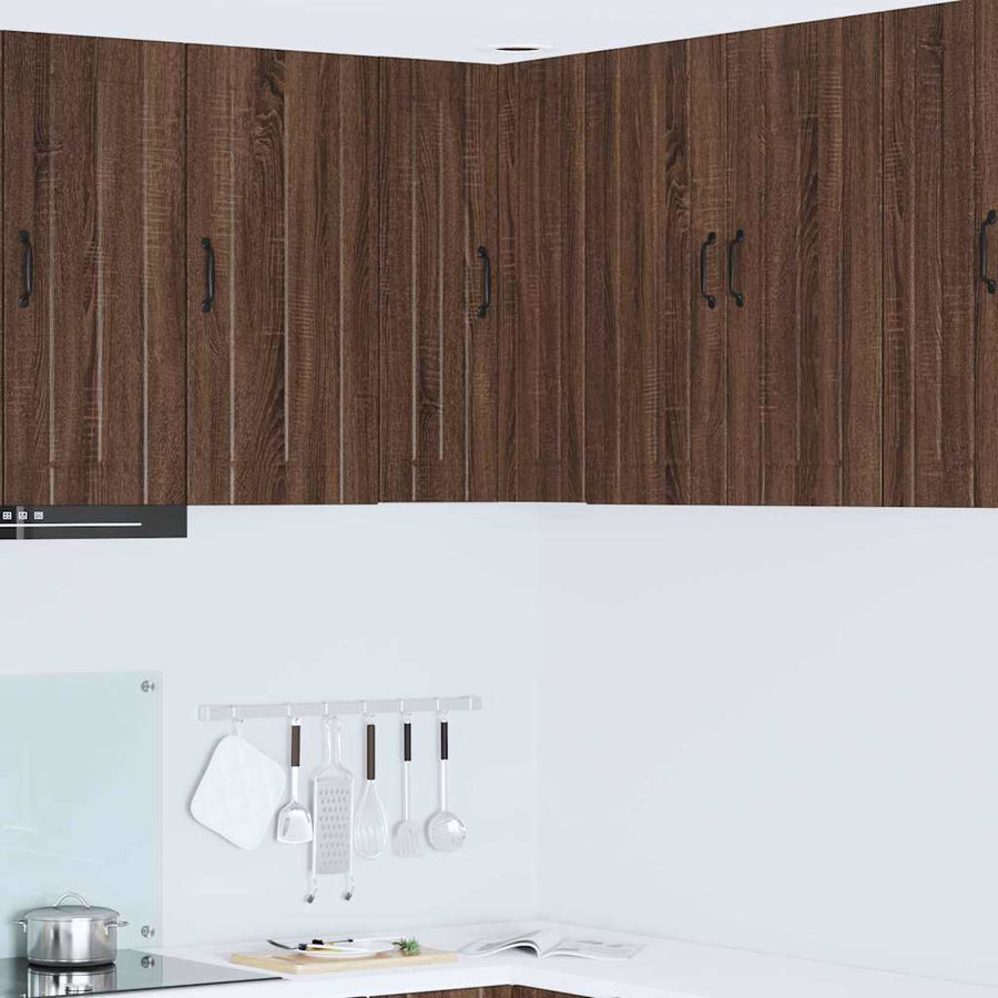 Keukenkast aan de muur Bruin Eiken 57 x 57 x 80 cm Bewerkt hout