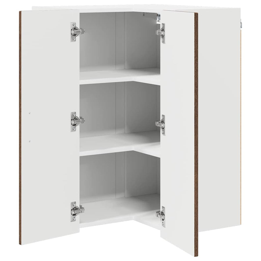 Keukenkast aan de muur Bruin Eiken 57 x 57 x 80 cm Bewerkt hout