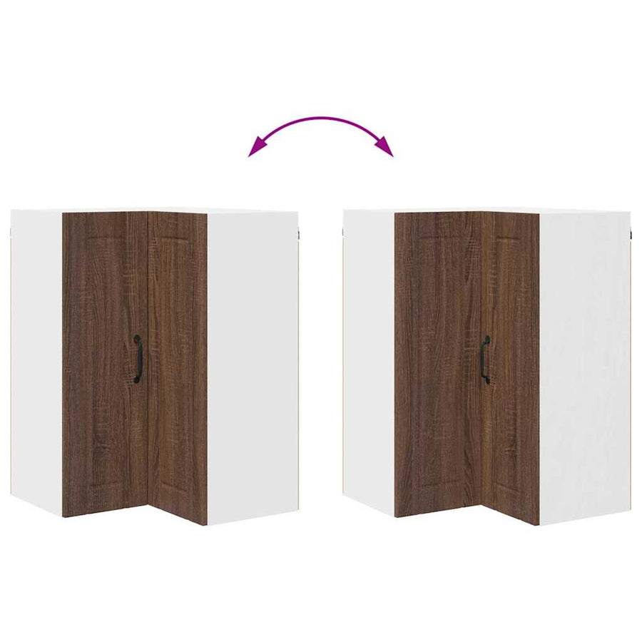 Keukenkast aan de muur Bruin Eiken 57 x 57 x 80 cm Bewerkt hout