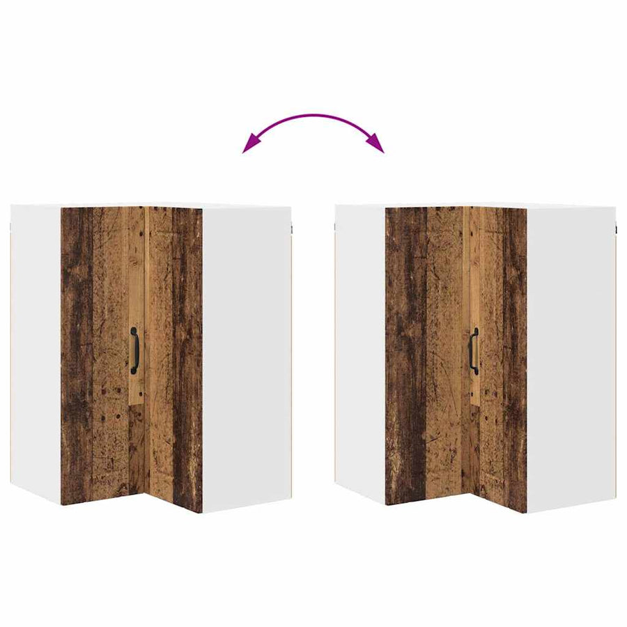 Keukenkast aan de muur Oud Hout 57 x 57 x 80 cm Bewerkt hout