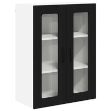 Keukenkast aan de muur Zwart 60 x 31 x 80 cm Bewerkt hout