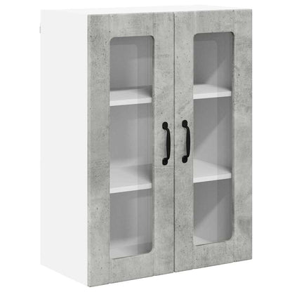 Keukenkast aan de muur Beton Grijs 60 x 31 x 80 cm Bewerkt hout