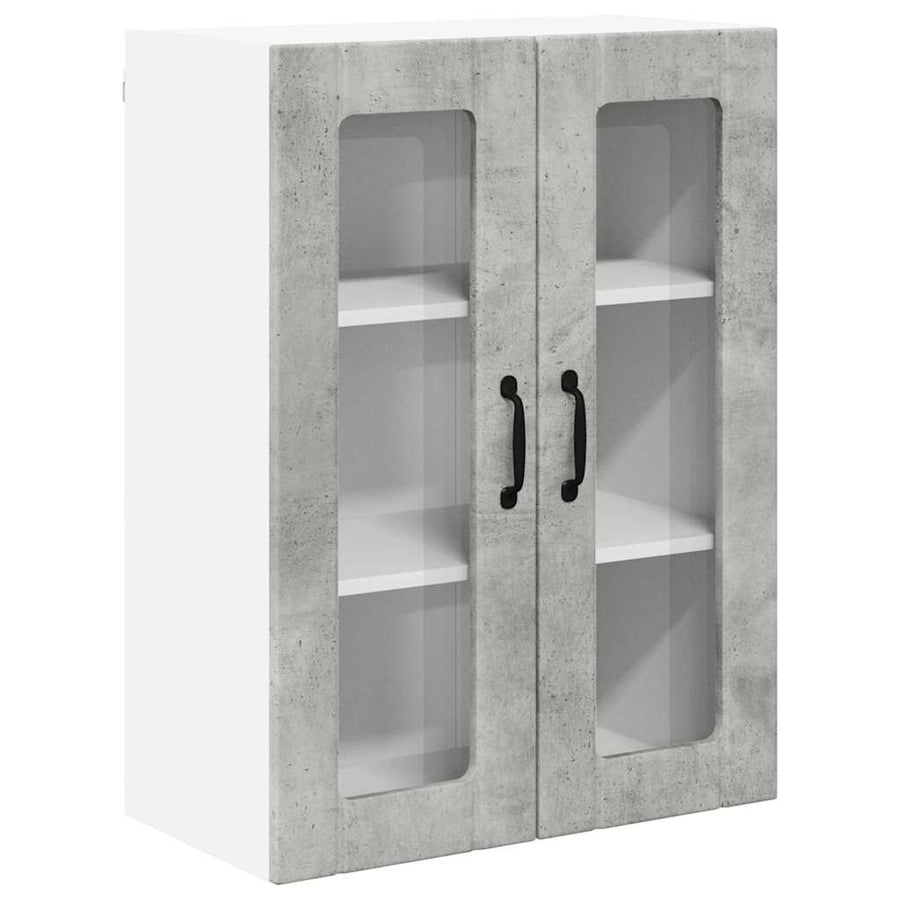 Keukenkast aan de muur Beton Grijs 60 x 31 x 80 cm Bewerkt hout