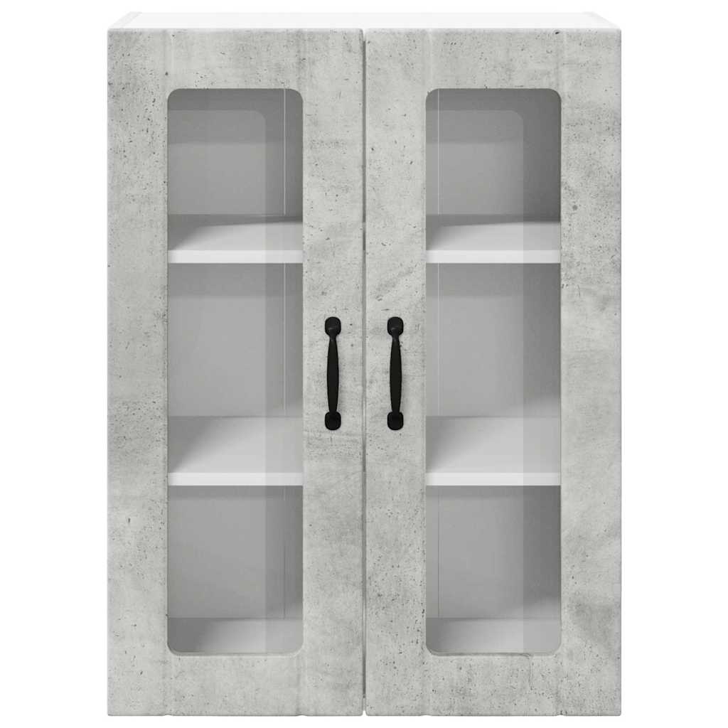 Keukenkast aan de muur Beton Grijs 60 x 31 x 80 cm Bewerkt hout