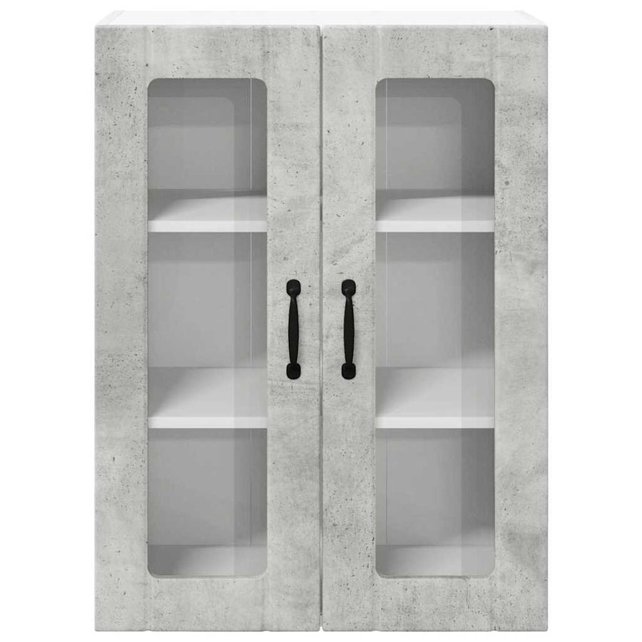 Keukenkast aan de muur Beton Grijs 60 x 31 x 80 cm Bewerkt hout
