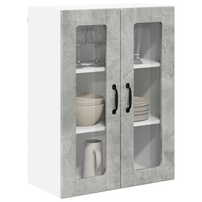 Keukenkast aan de muur Beton Grijs 60 x 31 x 80 cm Bewerkt hout