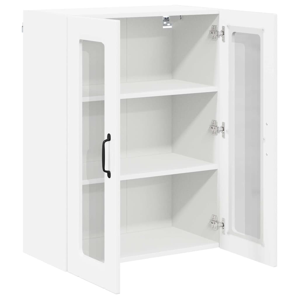 Keukenkast aan de muur met plank Hoogglans wit 60 x 31 x 80 cm