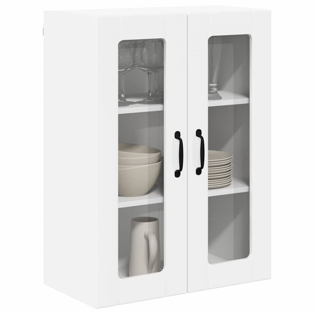 Keukenkast aan de muur met plank Hoogglans wit 60 x 31 x 80 cm