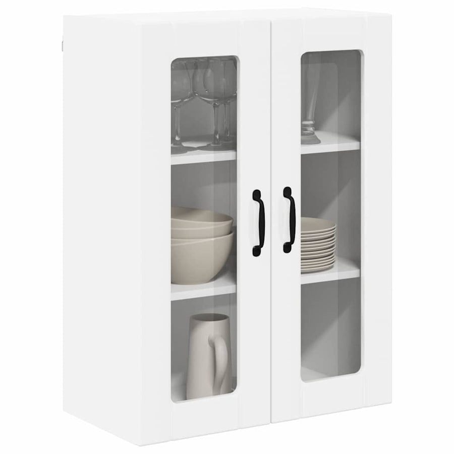 Keukenkast aan de muur met plank Hoogglans wit 60 x 31 x 80 cm