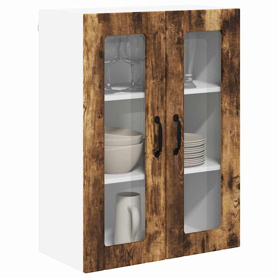 Keukenkast aan de muur met plank Gerookt eiken 60 x 31 x 80 cm