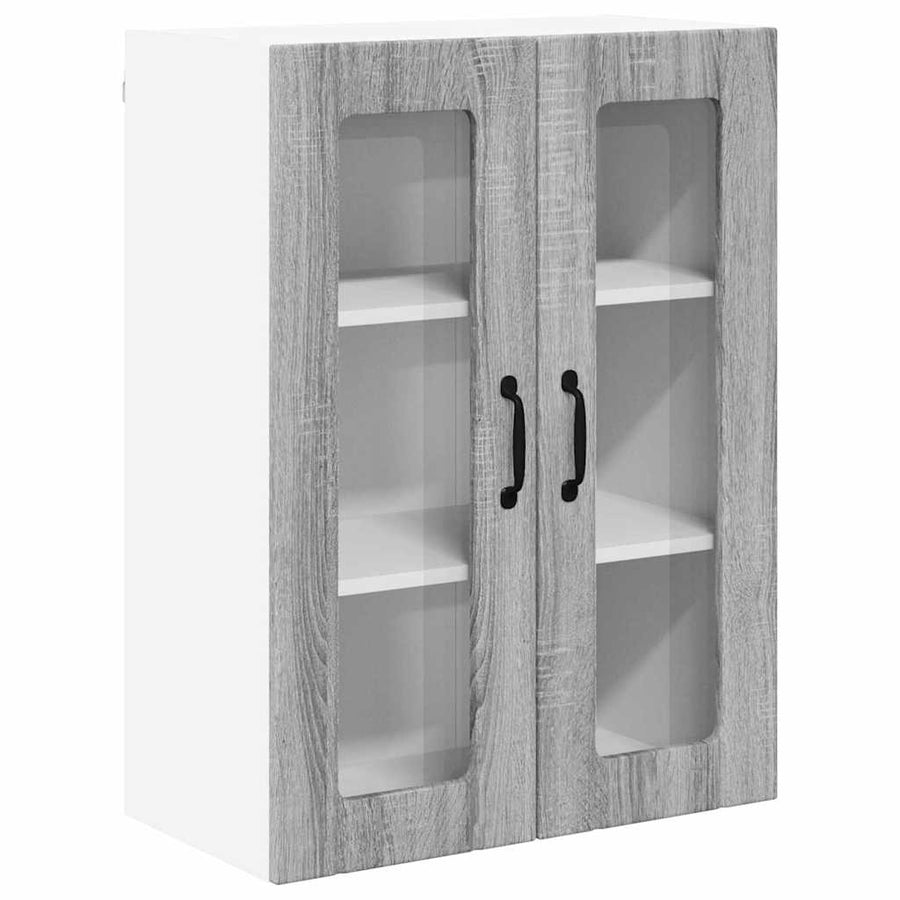 Keukenkast aan de muur met plank Grijs Sonoma 60 x 31 x 80 cm