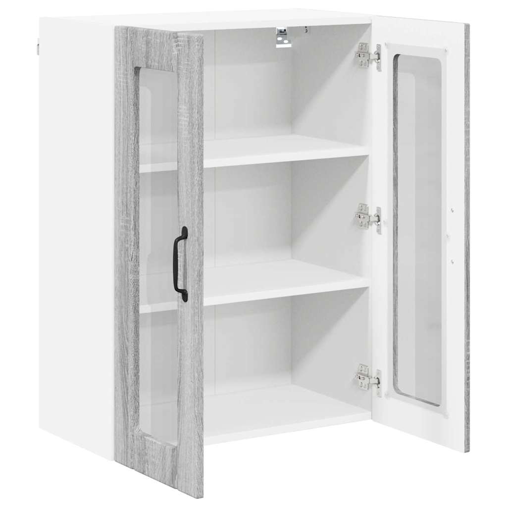 Keukenkast aan de muur met plank Grijs Sonoma 60 x 31 x 80 cm