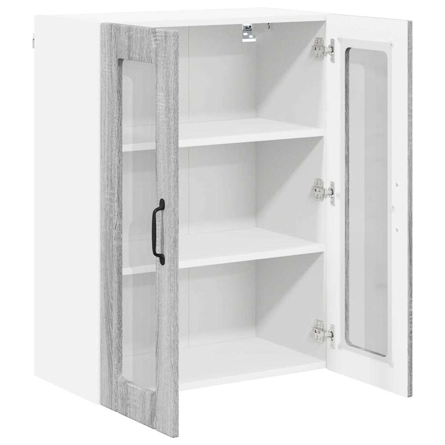 Keukenkast aan de muur met plank Grijs Sonoma 60 x 31 x 80 cm