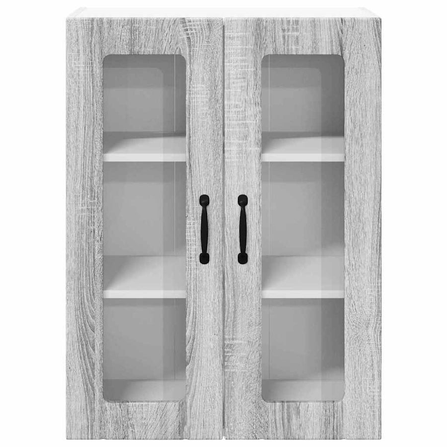 Keukenkast aan de muur met plank Grijs Sonoma 60 x 31 x 80 cm