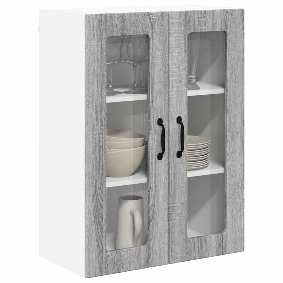 Keukenkast aan de muur met plank Grijs Sonoma 60 x 31 x 80 cm