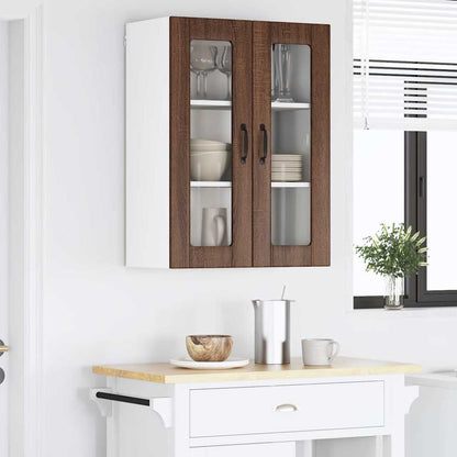 Keukenkast aan de muur Bruin Eiken 60 x 31 x 80 cm Bewerkt hout