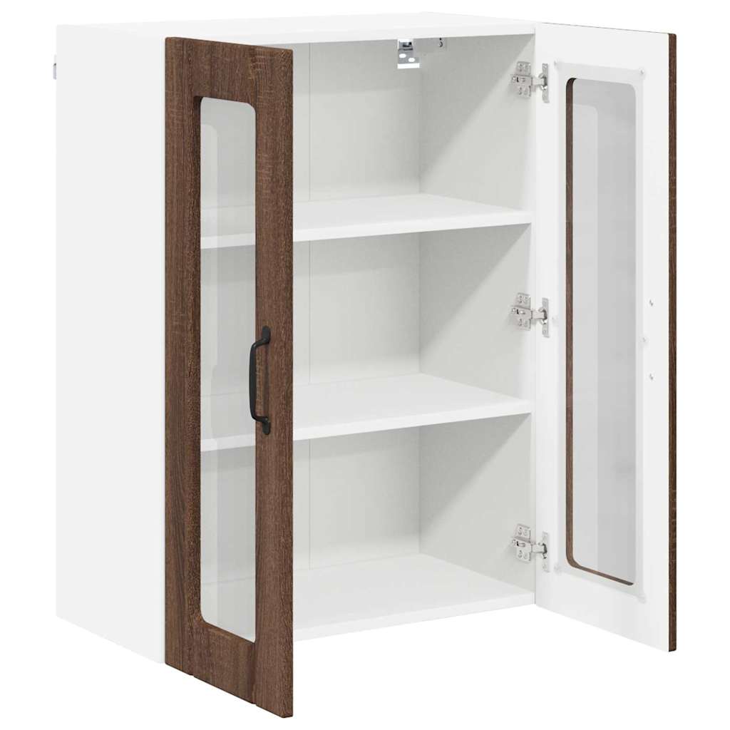 Keukenkast aan de muur Bruin Eiken 60 x 31 x 80 cm Bewerkt hout