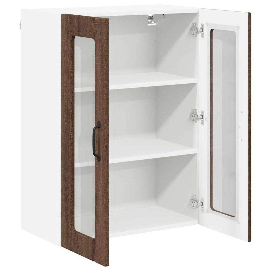 Keukenkast aan de muur Bruin Eiken 60 x 31 x 80 cm Bewerkt hout