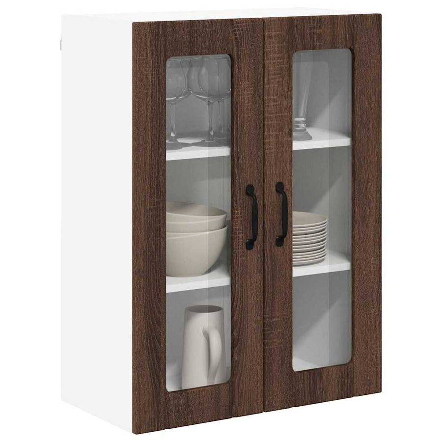 Keukenkast aan de muur Bruin Eiken 60 x 31 x 80 cm Bewerkt hout