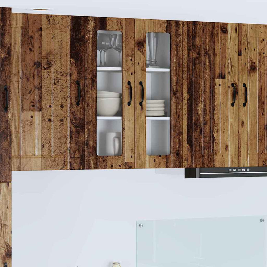 Keukenkast aan de muur Oud Hout 60 x 31 x 80 cm Bewerkt hout