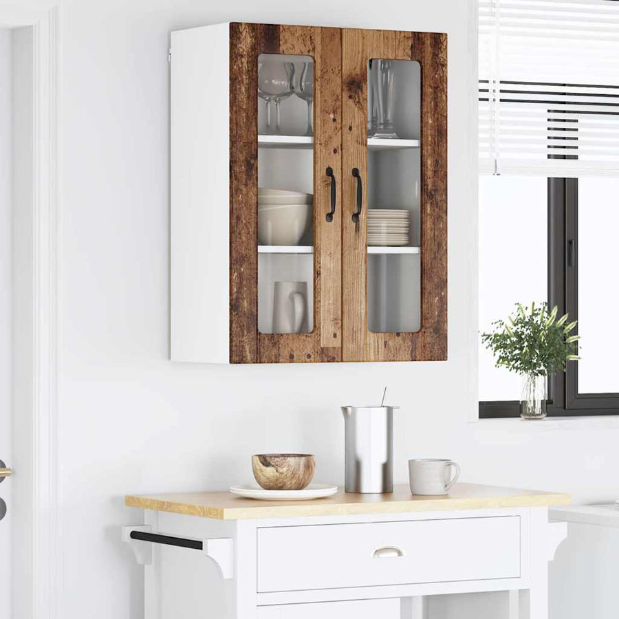 Keukenkast aan de muur Oud Hout 60 x 31 x 80 cm Bewerkt hout