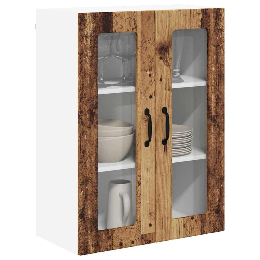 Keukenkast aan de muur Oud Hout 60 x 31 x 80 cm Bewerkt hout