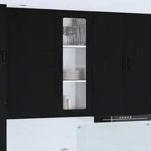 Keukenkast aan de muur Zwart 40 x 31 x 100 cm Bewerkt hout
