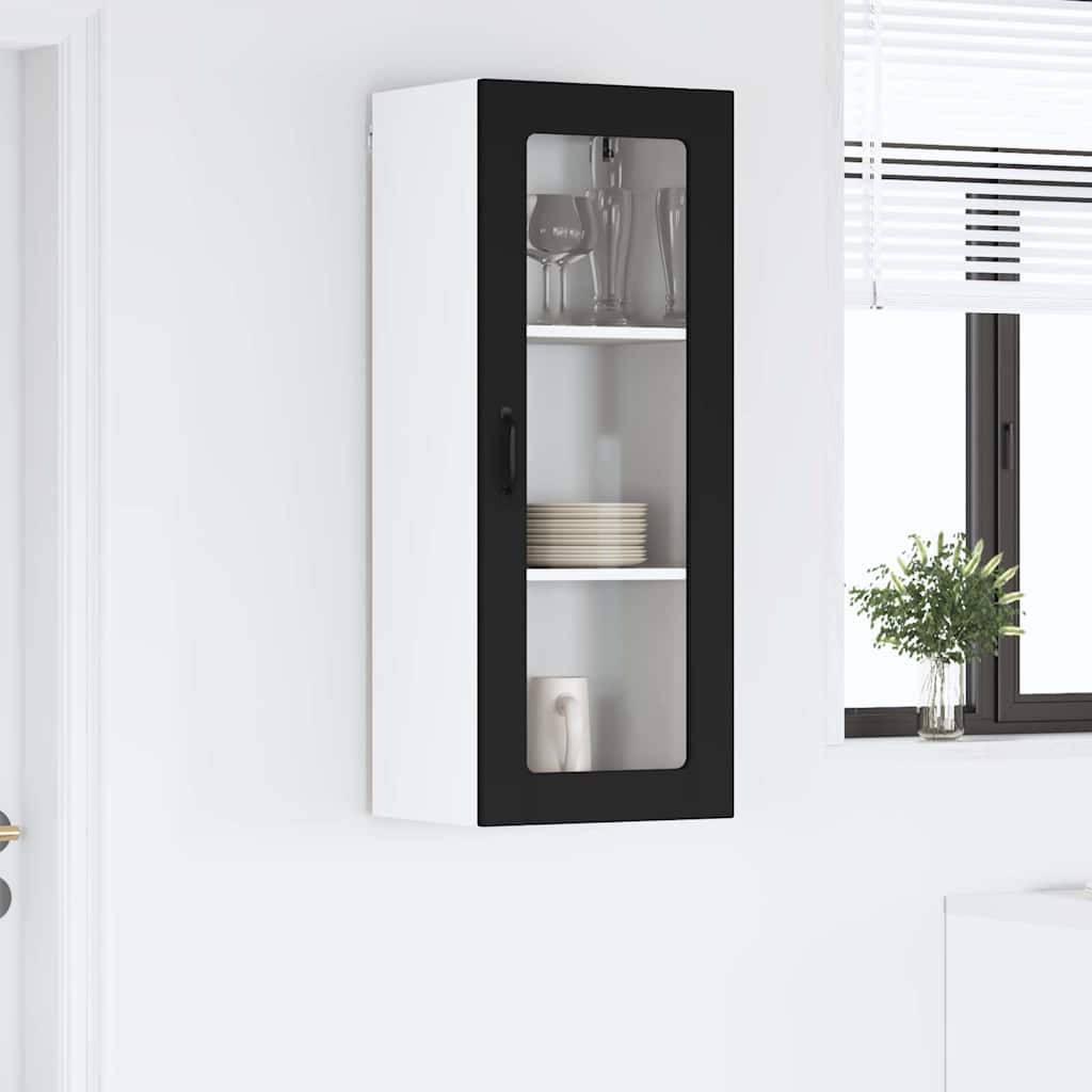 Keukenkast aan de muur Zwart 40 x 31 x 100 cm Bewerkt hout