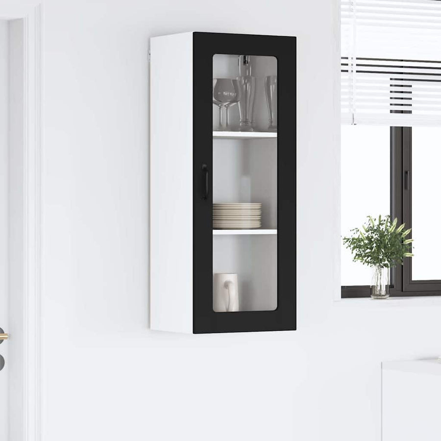 Keukenkast aan de muur Zwart 40 x 31 x 100 cm Bewerkt hout