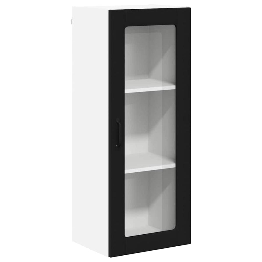 Keukenkast aan de muur Zwart 40 x 31 x 100 cm Bewerkt hout