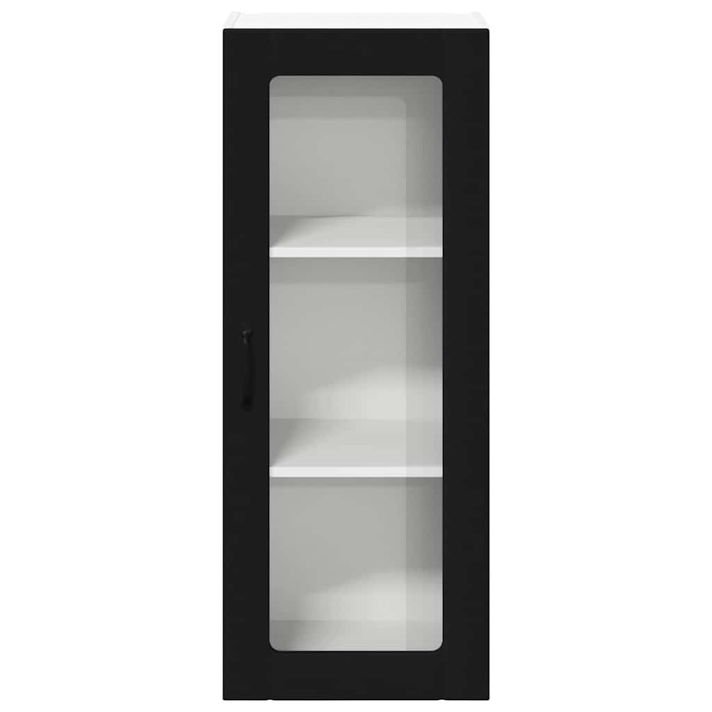 Keukenkast aan de muur Zwart 40 x 31 x 100 cm Bewerkt hout