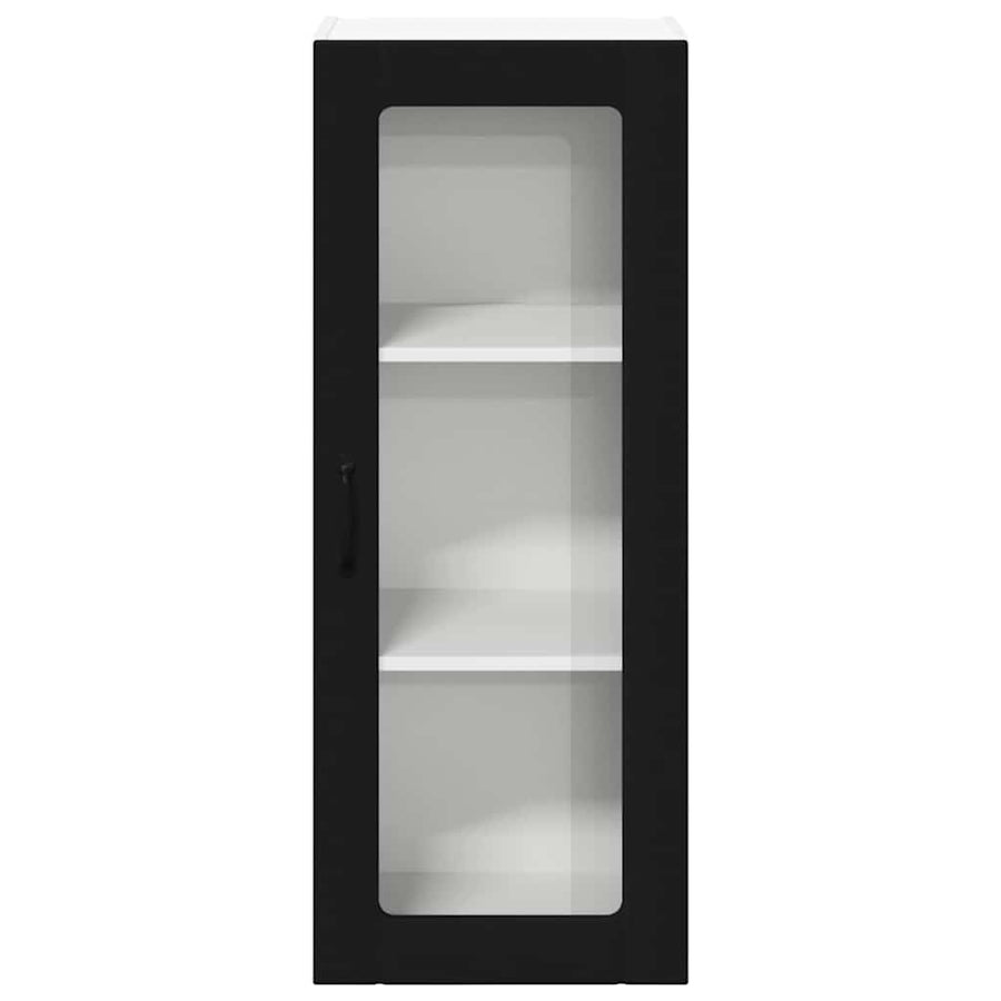 Keukenkast aan de muur Zwart 40 x 31 x 100 cm Bewerkt hout