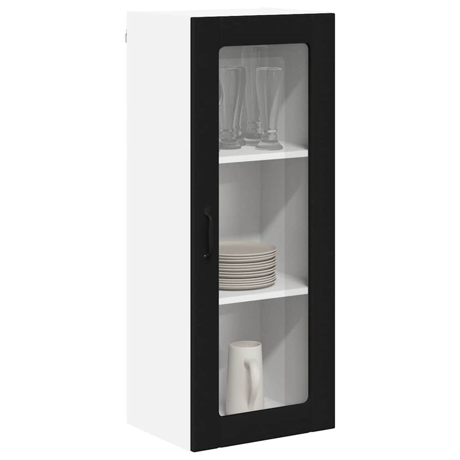 Keukenkast aan de muur Zwart 40 x 31 x 100 cm Bewerkt hout