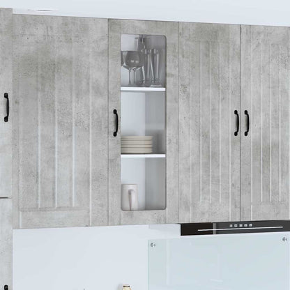 Keukenkast aan de muur met plank Beton Grijs 40 x 31 x 100 cm