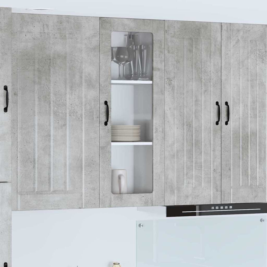 Keukenkast aan de muur met plank Beton Grijs 40 x 31 x 100 cm