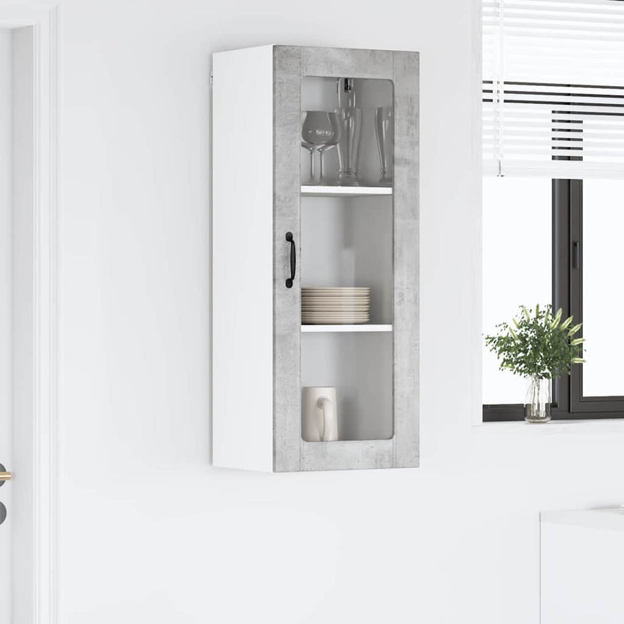 Keukenkast aan de muur met plank Beton Grijs 40 x 31 x 100 cm