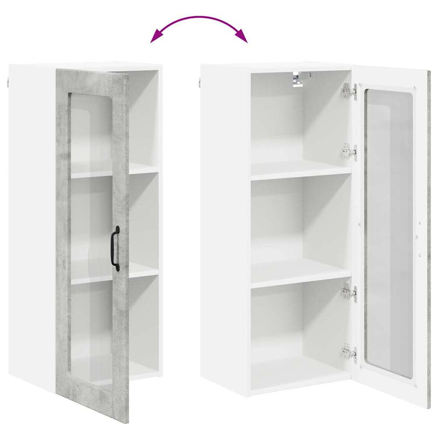 Keukenkast aan de muur met plank Beton Grijs 40 x 31 x 100 cm
