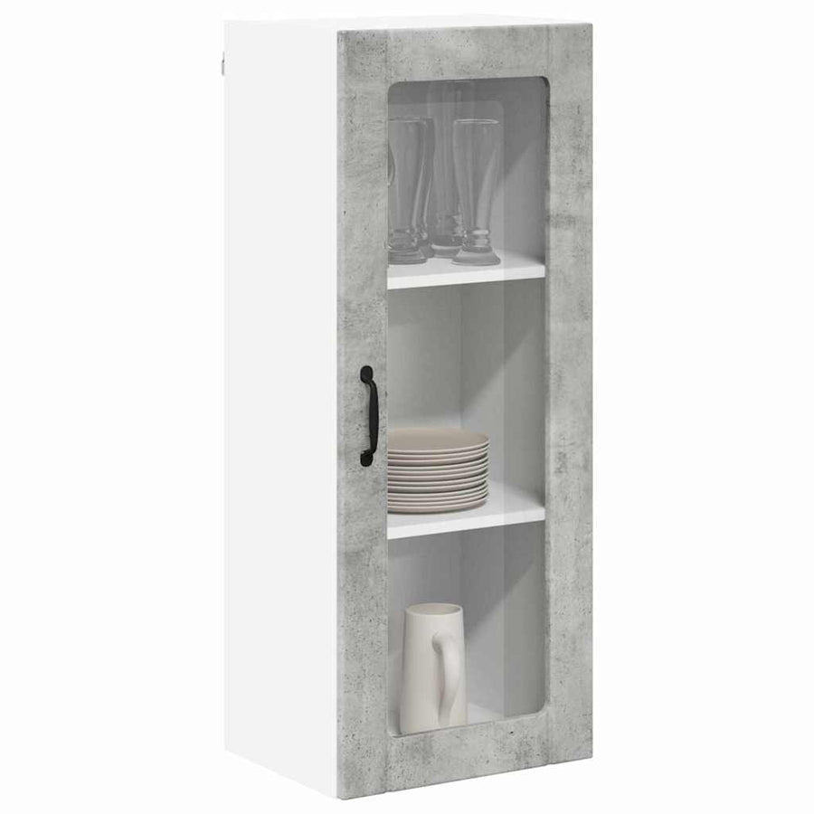 Keukenkast aan de muur met plank Beton Grijs 40 x 31 x 100 cm