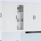 High-gloss white kitchen cabinet 40 x 31 x 100 cm Engineered wood