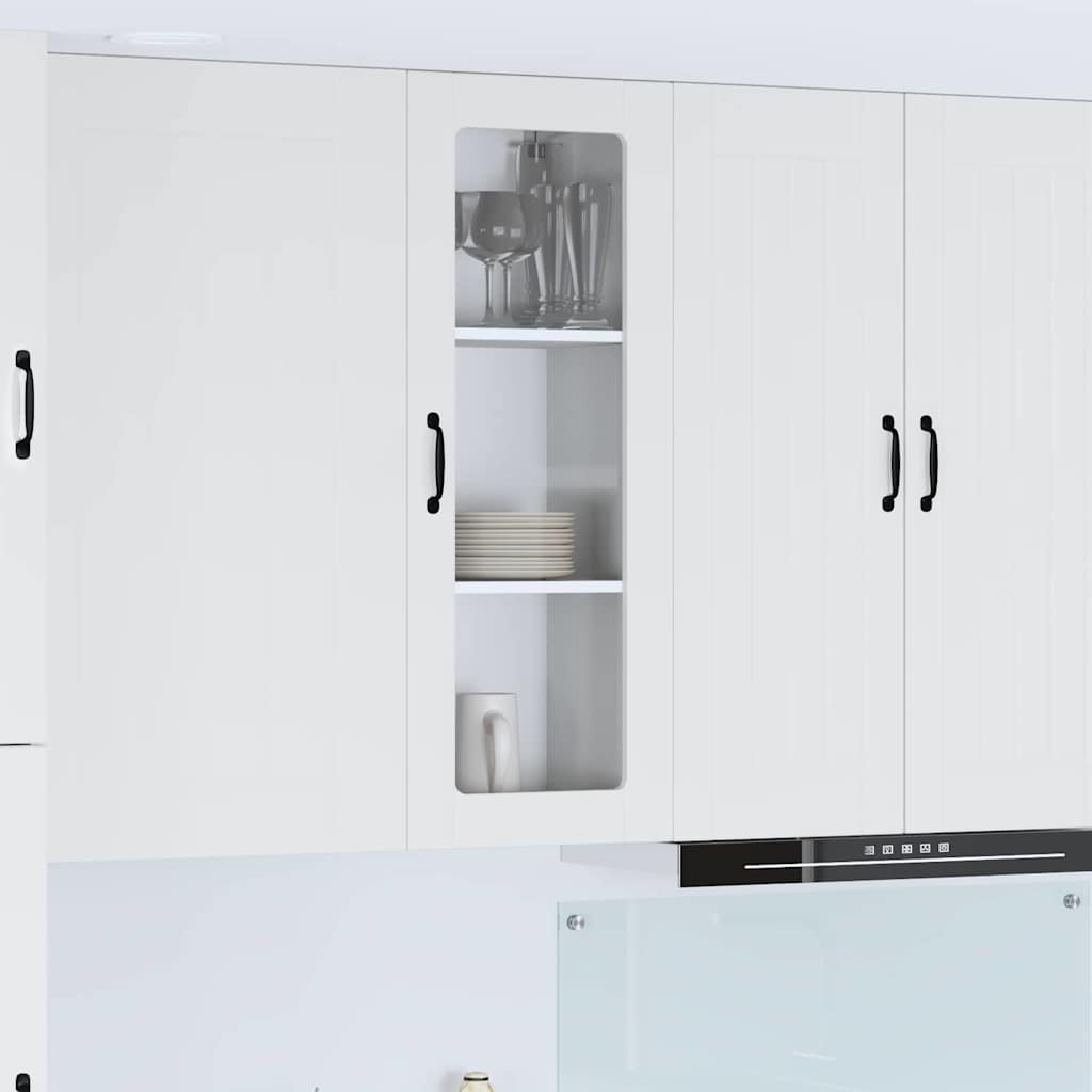 Keukenkast aan de muur met plank Hoogglans wit 40 x 31 x 100 cm