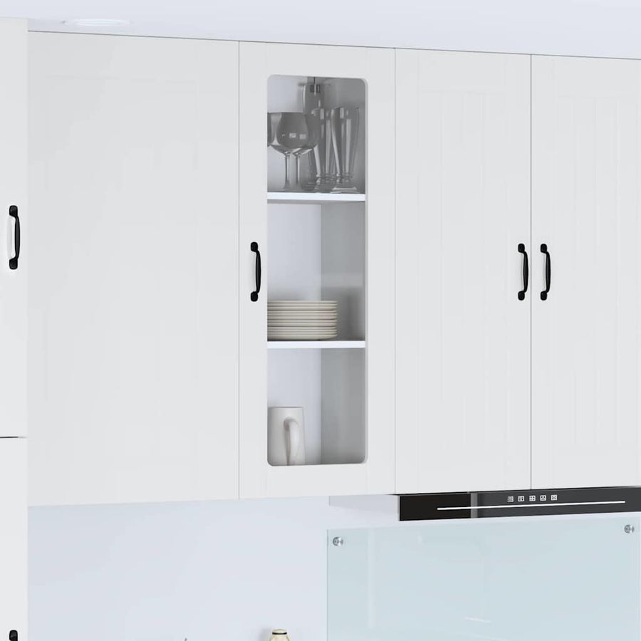 Keukenkast aan de muur met plank Hoogglans wit 40 x 31 x 100 cm