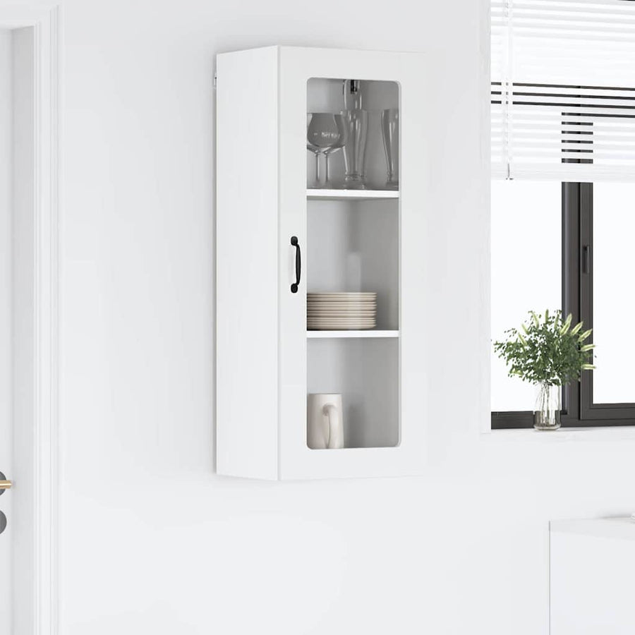 Keukenkast aan de muur met plank Hoogglans wit 40 x 31 x 100 cm