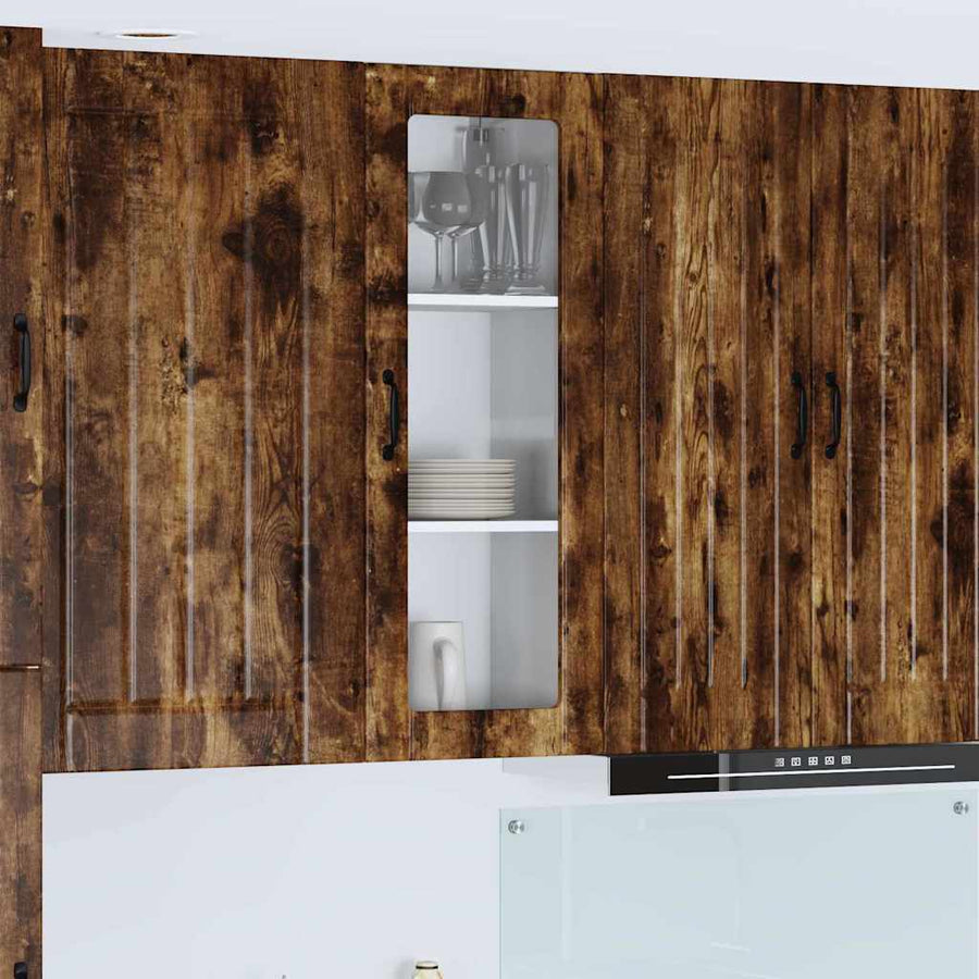 Keukenkast aan de muur met plank Gerookt eiken 40 x 31 x 100 cm