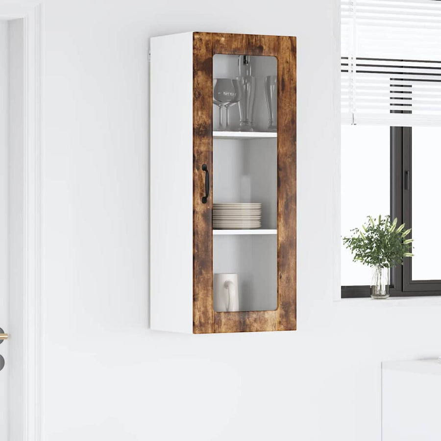 Keukenkast aan de muur met plank Gerookt eiken 40 x 31 x 100 cm