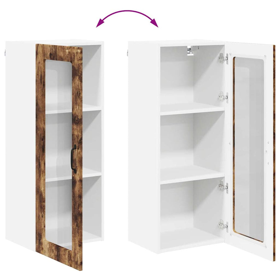 Keukenkast aan de muur met plank Gerookt eiken 40 x 31 x 100 cm