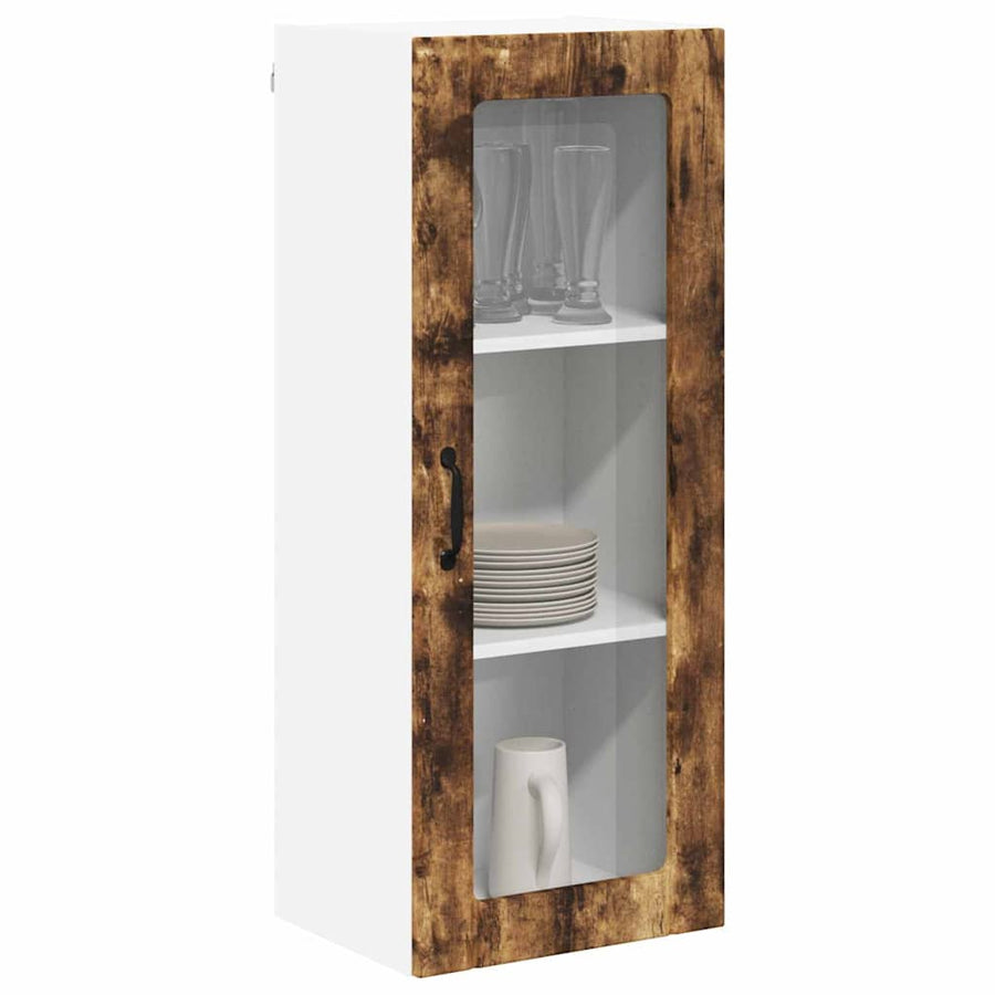 Keukenkast aan de muur met plank Gerookt eiken 40 x 31 x 100 cm